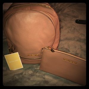 New! Michael Kors backpack w/wallet